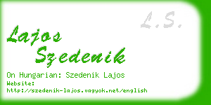 lajos szedenik business card